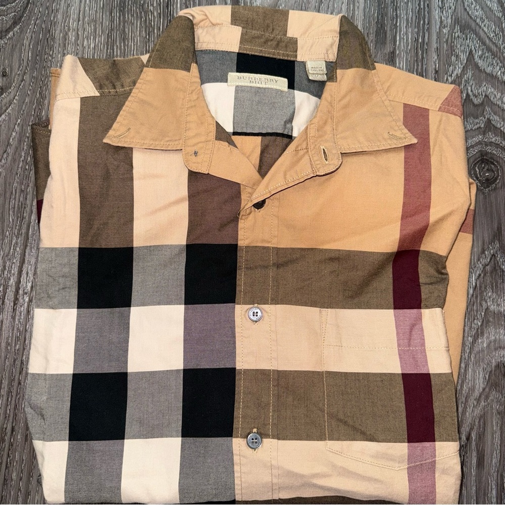 Burberry Brit Brown Checkered Shirt Button down